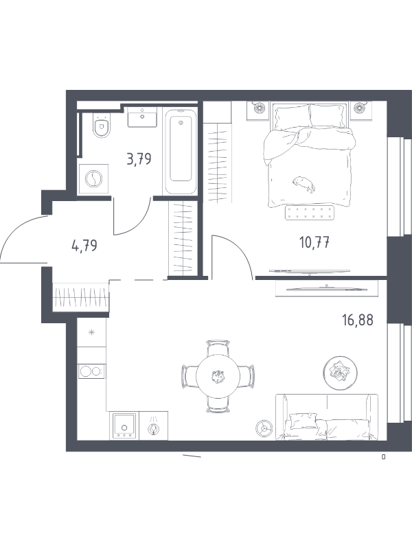 2 ккв (Евро) 36,2 м²
