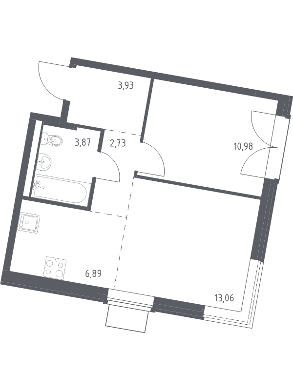 2 ккв (Евро) 41,5 м²