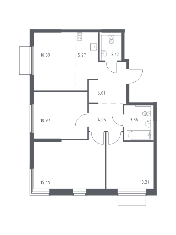 4 ккв (Евро) 68,5 м²