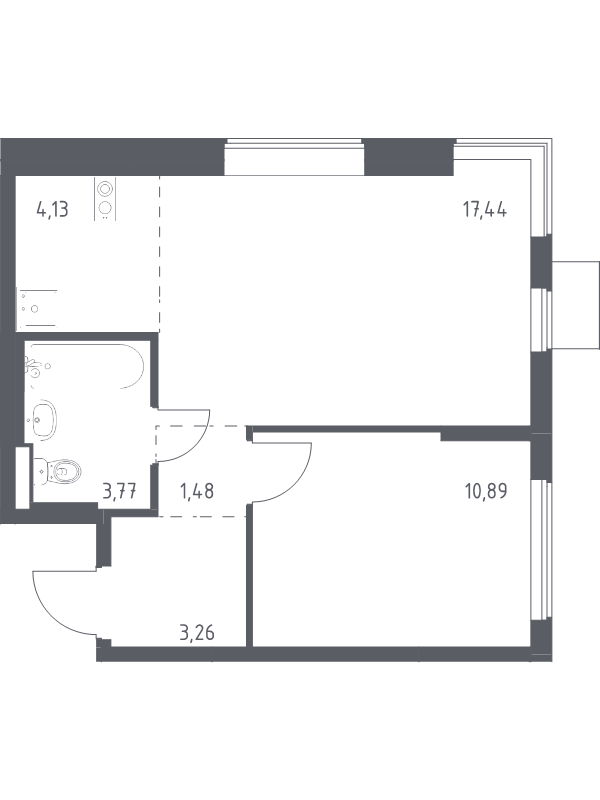 2 ккв (Евро) 41 м²