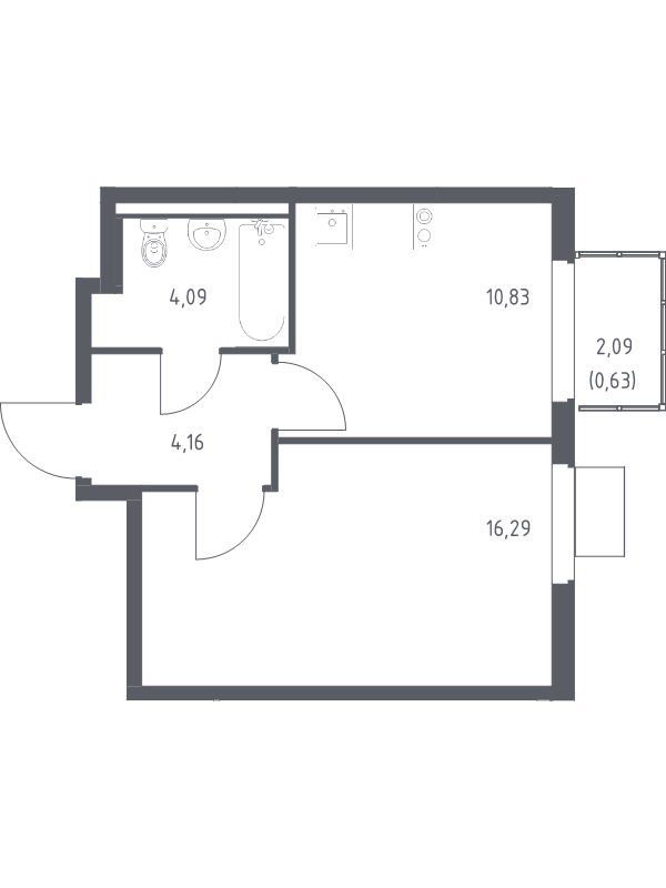 1 ккв 36 м²