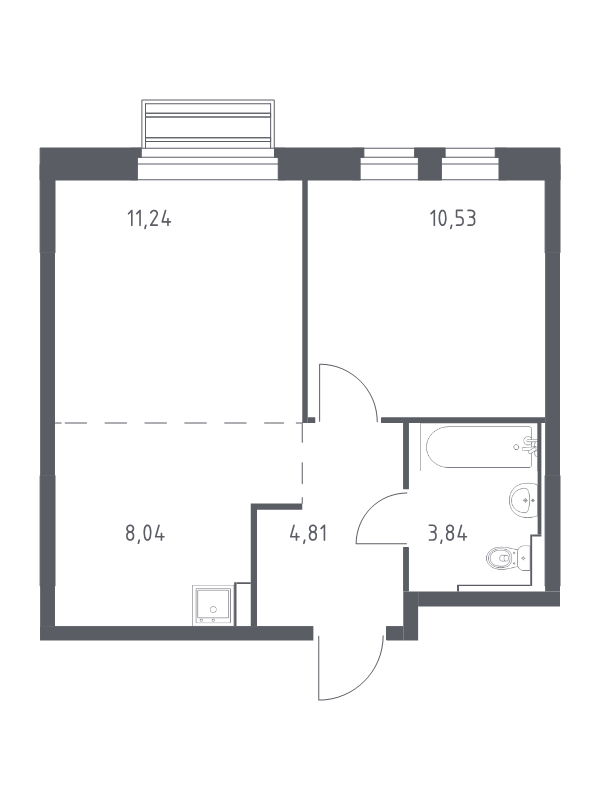 2 ккв (Евро) 38,5 м²