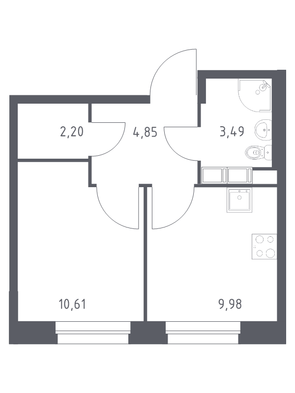 1 ккв 31,1 м²