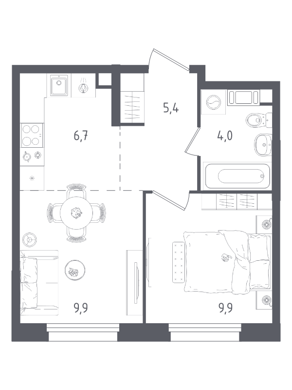 1 ккв 35,9 м²