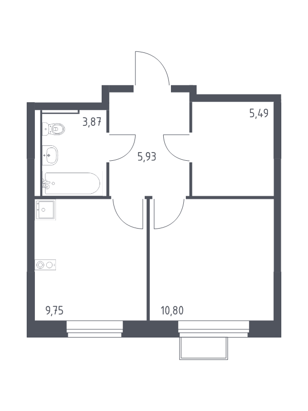 1 ккв 35,8 м²
