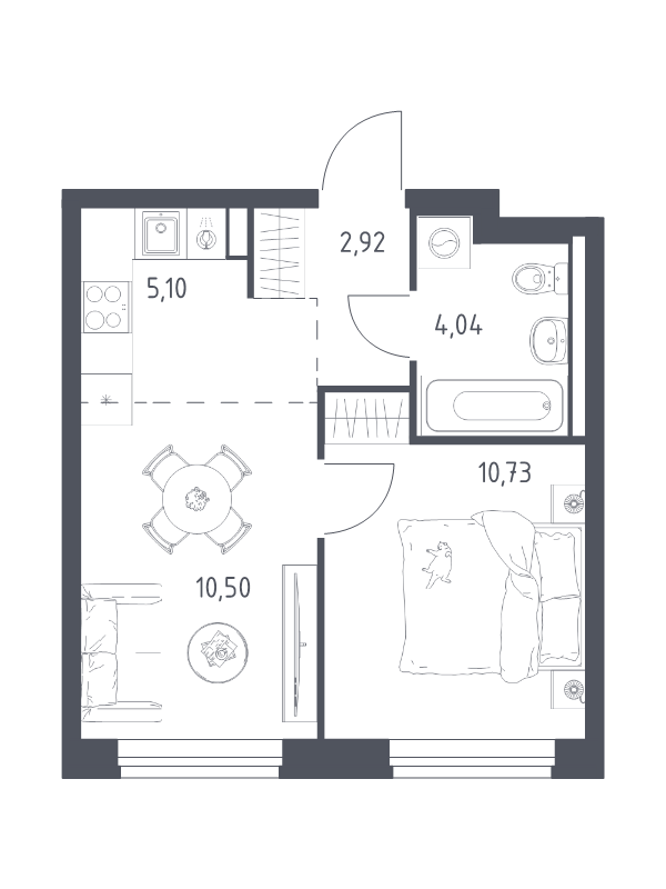 2 ккв (Евро) 33,3 м²
