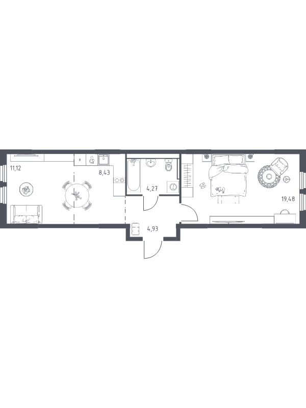 2 ккв (Евро) 48,2 м²