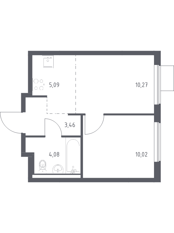 2 ккв (Евро) 32,9 м²