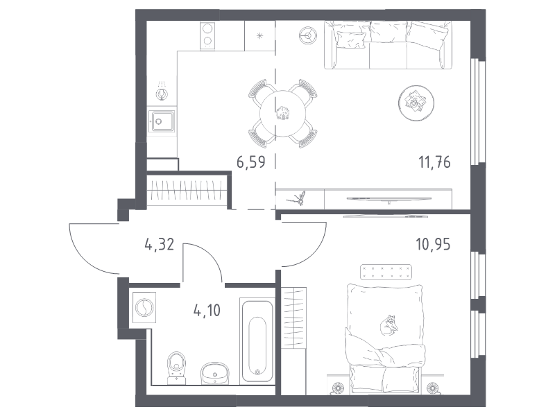 2 ккв (Евро) 37,7 м²