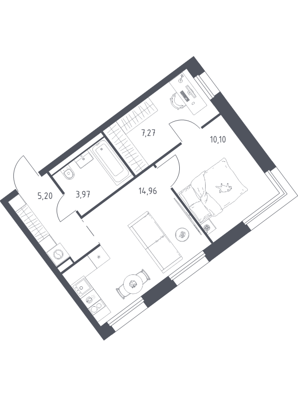 1 ккв 41,5 м²