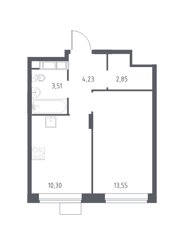 1 ккв 33,3 м²