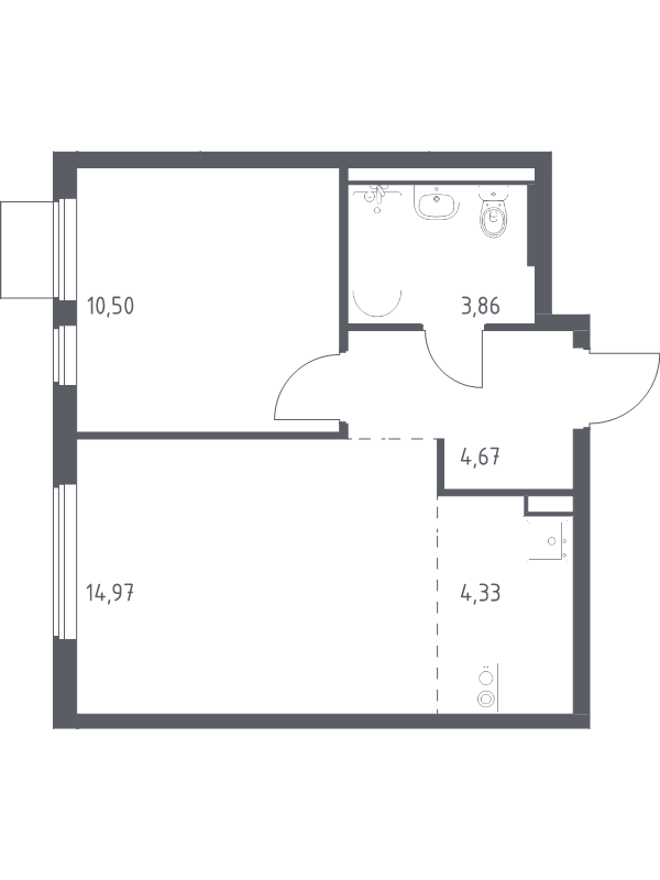 2 ккв (Евро) 38,3 м²