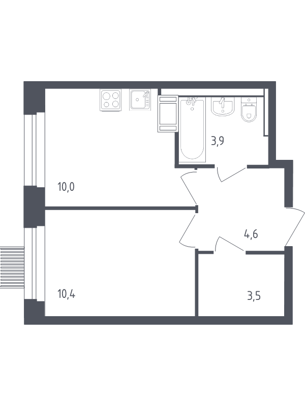 1 ккв 32 м²