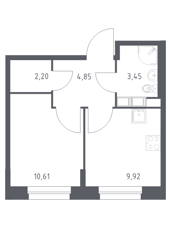 1 ккв 31 м²