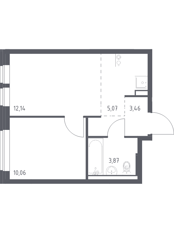 2 ккв (Евро) 34,6 м²