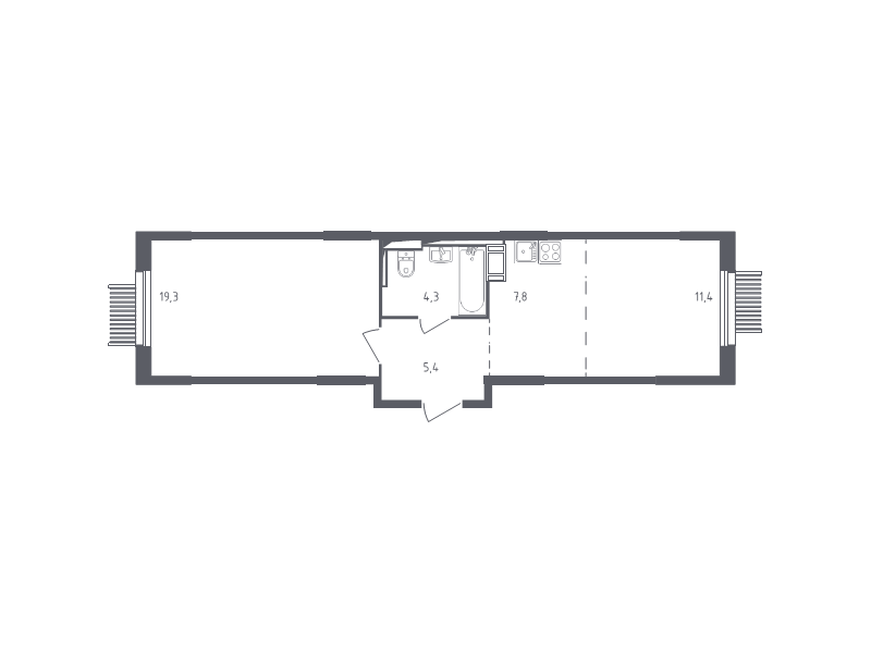 2 ккв (Евро) 47,6 м²