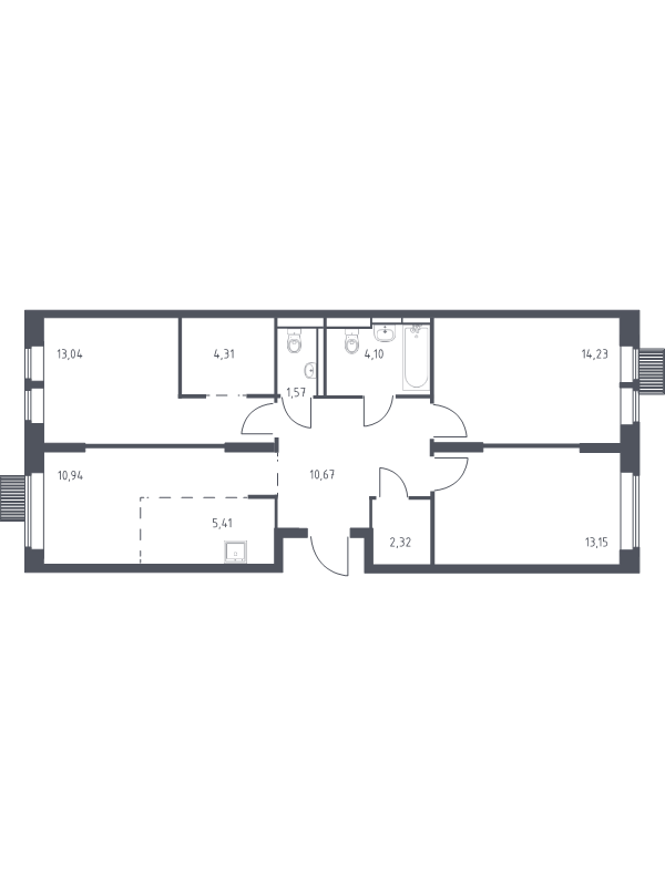 4 ккв (Евро) 79,7 м²