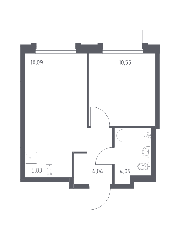 2 ккв (Евро) 34,6 м²