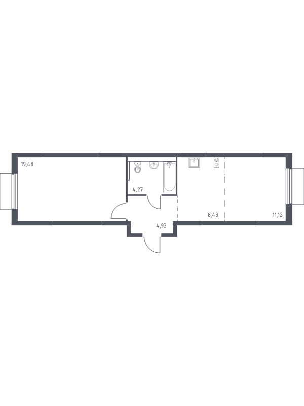 2 ккв (Евро) 48,2 м²