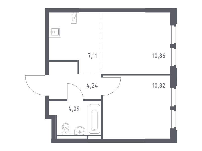 2 ккв (Евро) 37,1 м²