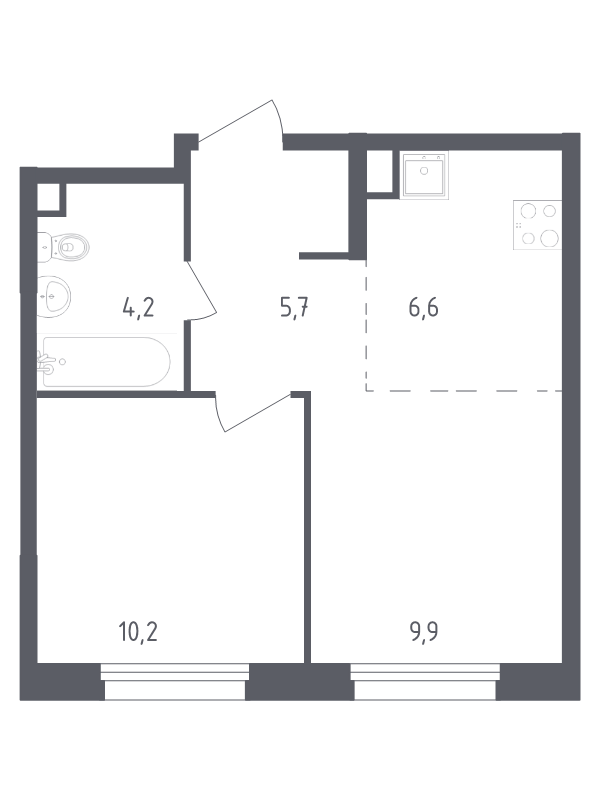 2 ккв (Евро) 36,6 м²