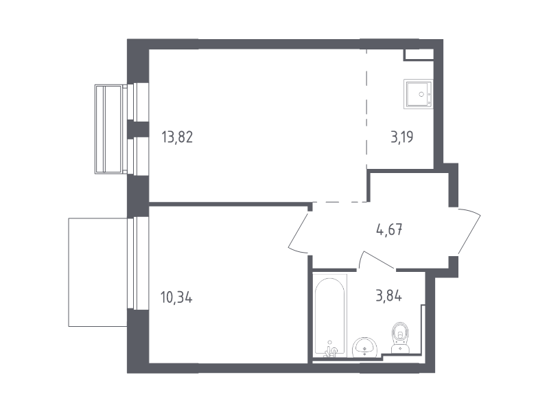 2 ккв (Евро) 35,9 м²