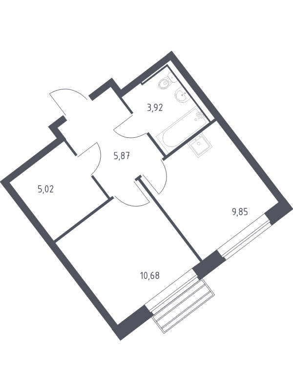 1 ккв 35 м²