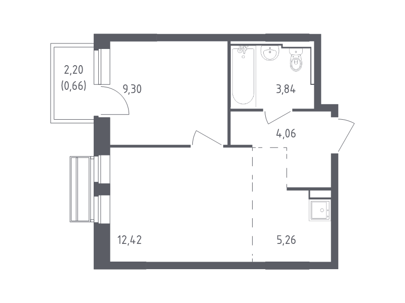 2 ккв (Евро) 35,5 м²