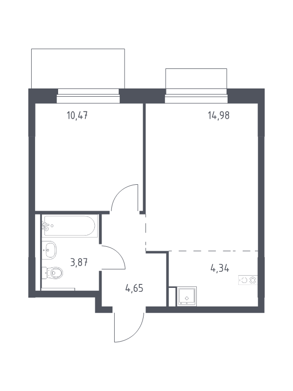 2 ккв (Евро) 38,3 м²