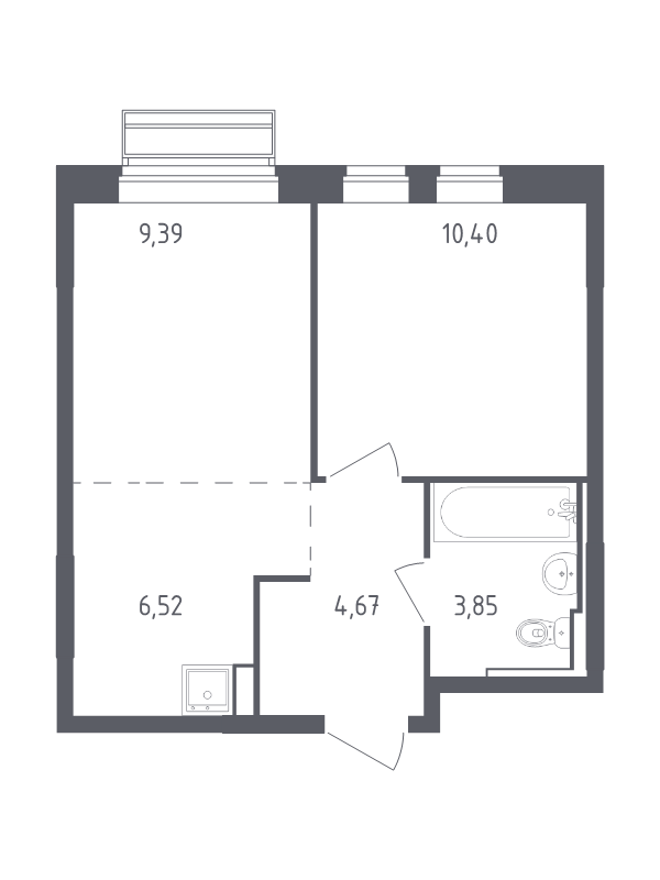 2 ккв (Евро) 34,8 м²