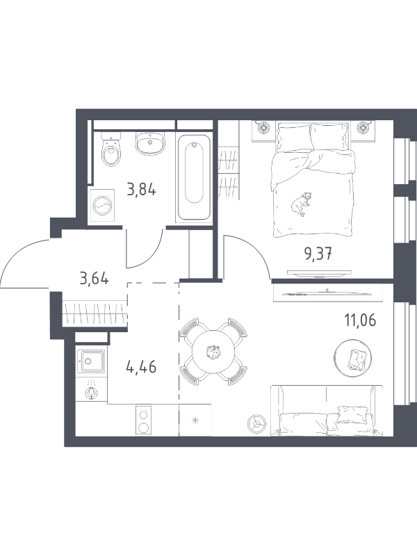 2 ккв (Евро) 32,4 м²