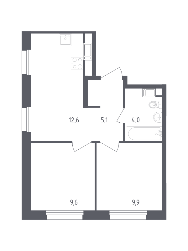 2 ккв 41,2 м²
