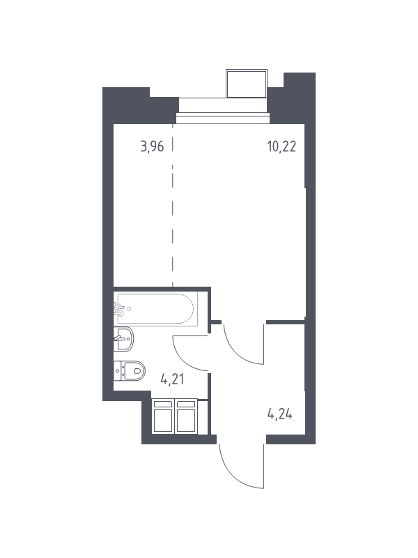Студия 22,8 м²