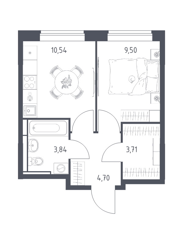1 ккв 32,3 м²