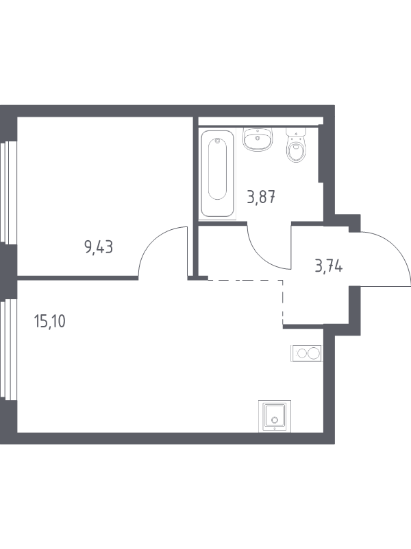2 ккв (Евро) 32,1 м²