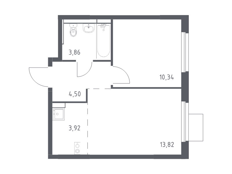 2 ккв (Евро) 36,4 м²