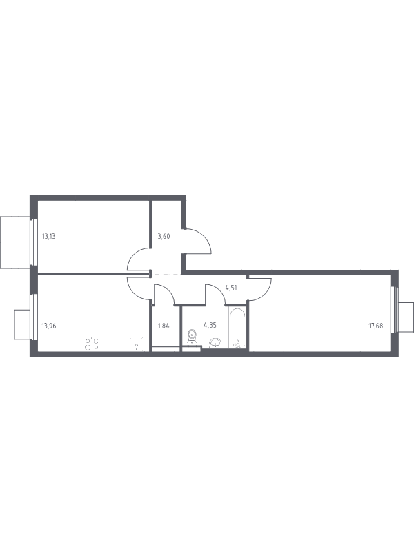 2 ккв 59,1 м²