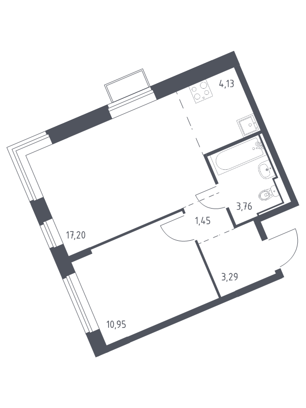 2 ккв (Евро) 40,8 м²