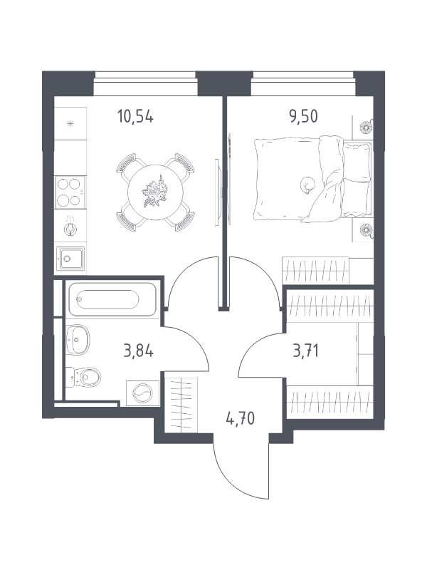 1 ккв 32,3 м²