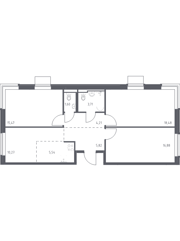 4 ккв (Евро) 82,1 м²