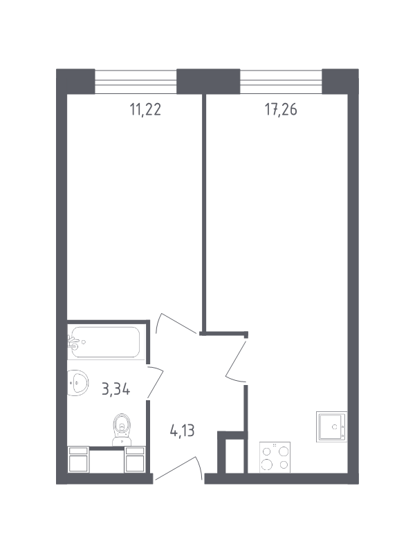 2 ккв (Евро) 36 м²