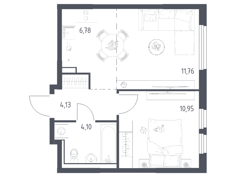 2 ккв (Евро) 37,7 м²