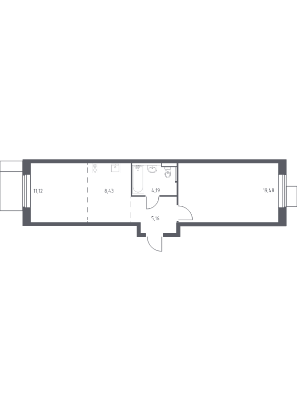 2 ккв (Евро) 48,4 м²