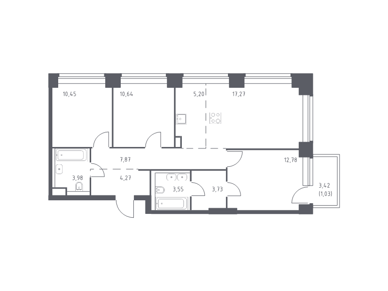 4 ккв (Евро) 80,8 м²