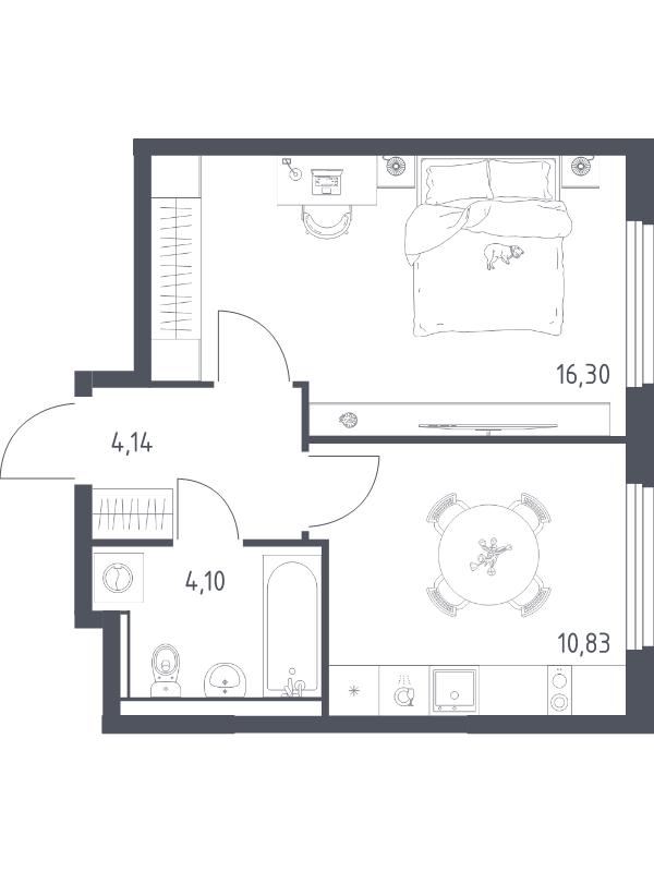 1 ккв 35,4 м²
