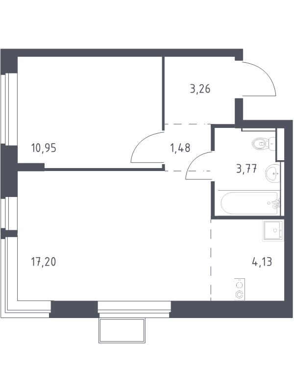 2 ккв (Евро) 40,8 м²