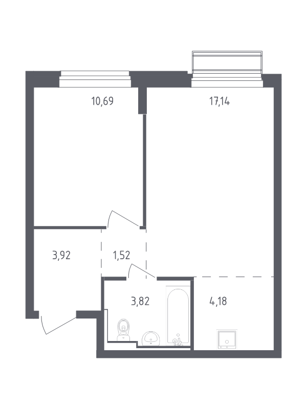 2 ккв (Евро) 41,3 м²