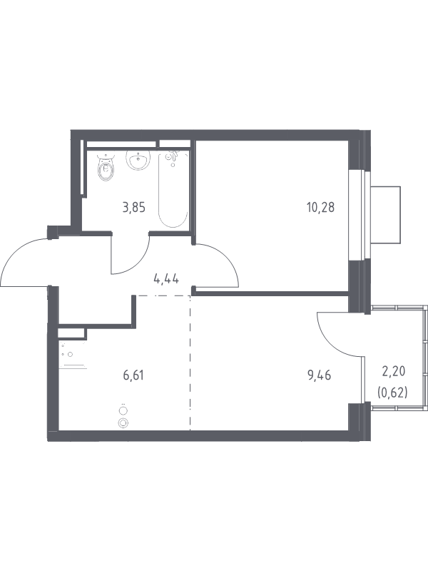 2 ккв (Евро) 35,3 м²