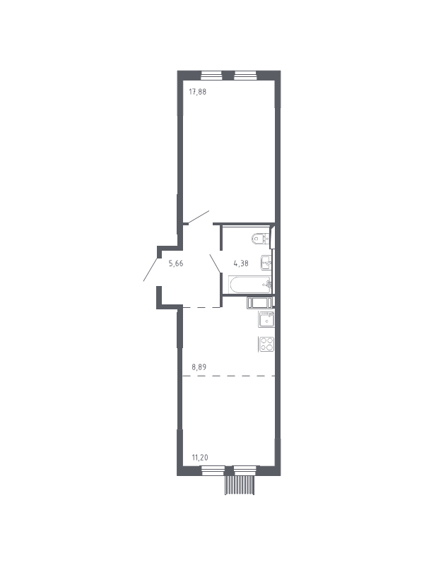 2 ккв (Евро) 47,2 м²