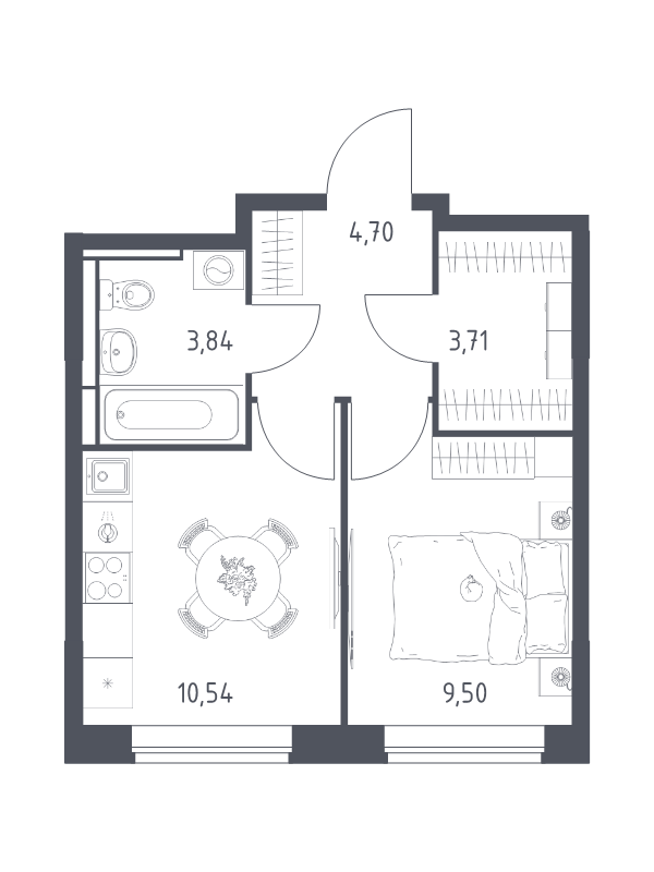 1 ккв 32,3 м²